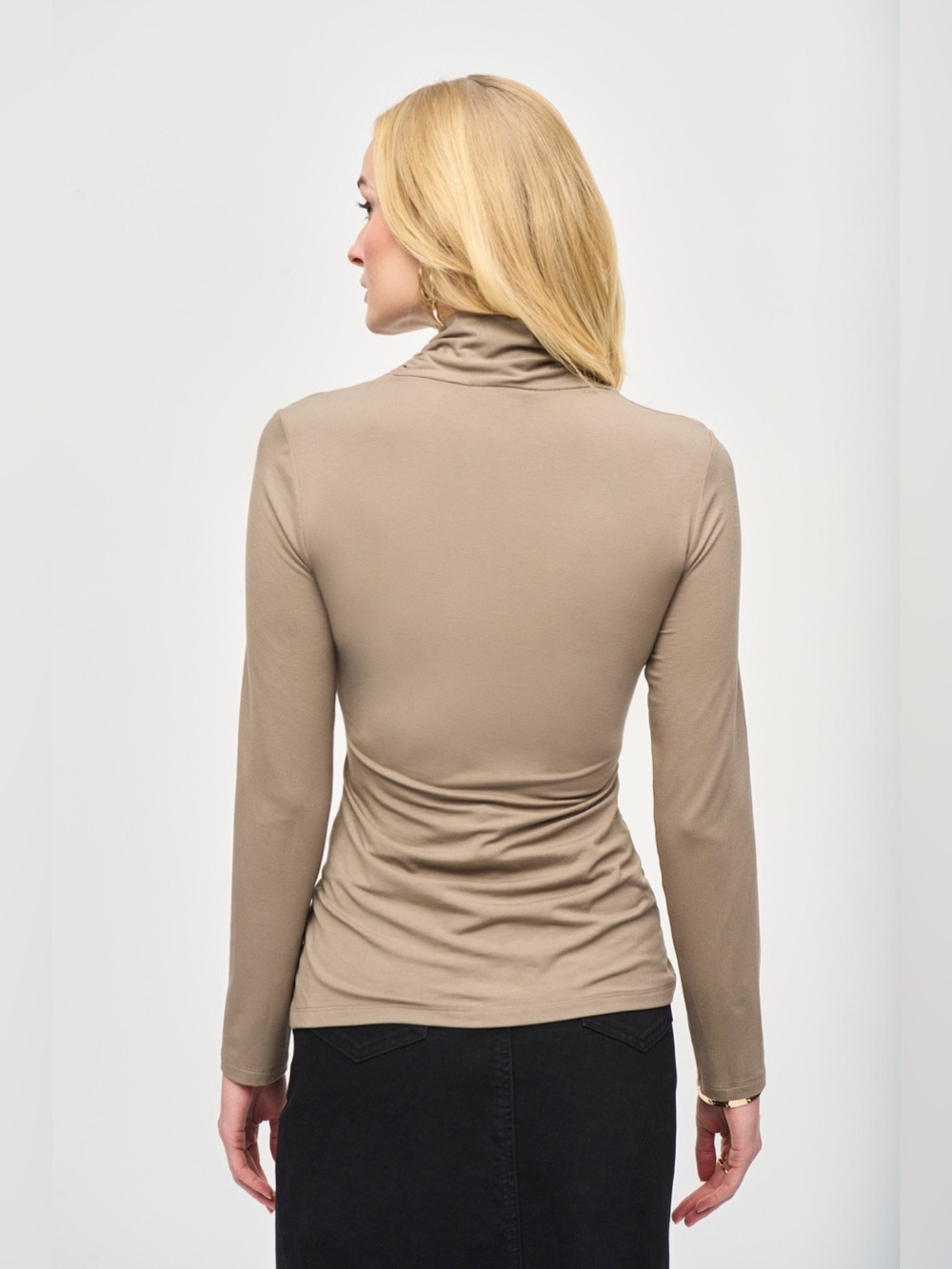 Jersey Knit Fitted Top (Java) - Joseph Ribkoff - Picture 4 of 4